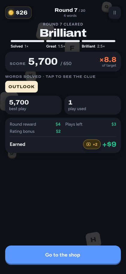 A round cleared: Brilliant